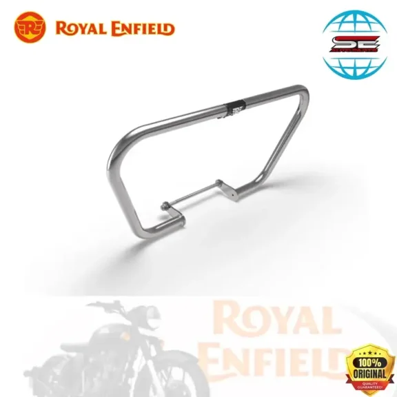 SILVER TRAPEZIUM ENGINE GUARD FOR ROYAL ENFIELD METEOR 350 CLASSIC 350 ALL NEW BULLET 350