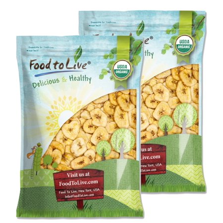 Organic Banana Chips, 10 Pounds — Non-GMO, Kosher, Vegan — by Food to Live