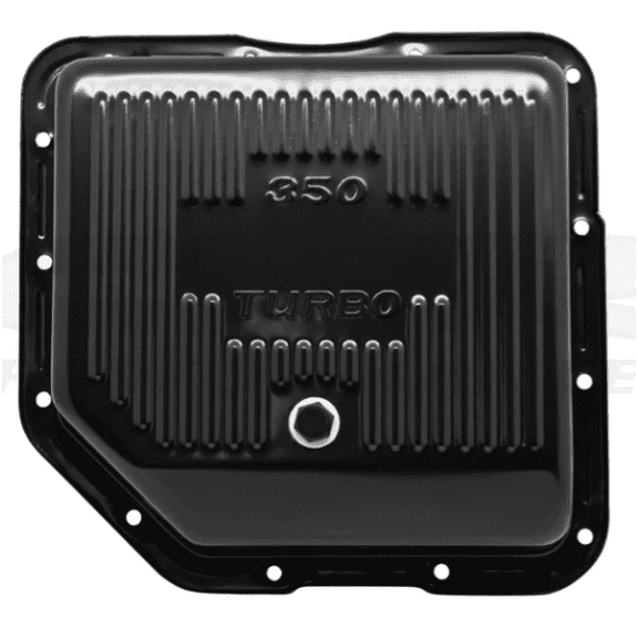 Compatible/Replacement for CHEVY/GM TURBO TH-350 STEEL TRANSMISSION PAN (DEEP SUMP) - BLACK