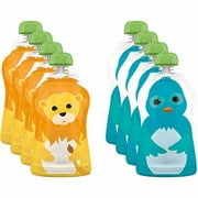 Angle View: Squooshi Reusable Food Pouches, BPA-Free, Small, 2.5 oz, 8-Pack