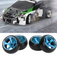 thumbnail image 4 of 1/28 Scale RC Car Tires And Rims, RC Car Tires And Rims 4Pcs Stable Driving Strong Cushioning  For K969 Red,Blue,Gold,, 4 of 8