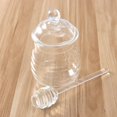 thumbnail image 2 of Honey Glass Pot Jar Jars Syrup Dippercontainerdispenser Set Lid Clear Containers Bottle Jam Storage Crystalbeehive Bowl, 2 of 6