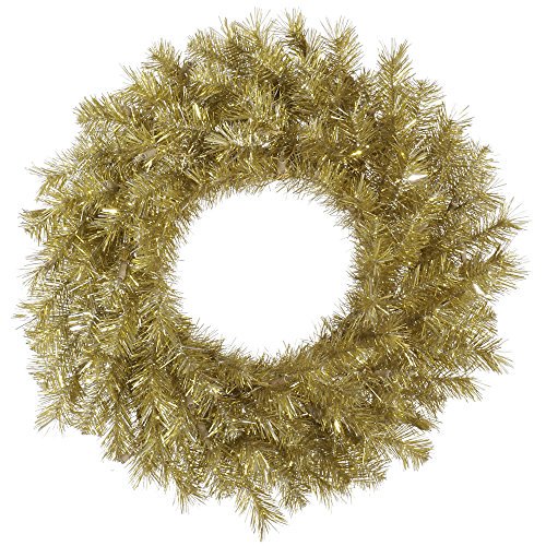 Vickerman 48" Gold/Silver Tinsel Artificial Christmas Wreath Unlit