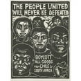 thumbnail image 3 of Rachael Romero 15x18 Black Modern Framed Museum Art Print Titled - The People United Will Never Be Defeated. Boycott the Repressive Regimes of Chile and South Africa (1977), 3 of 5