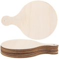 thumbnail image 1 of 10 pcs Round Serving Trays Wood Bread Board Pizza Paddle, 1 of 4