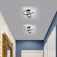 thumbnail image 5 of ADISUN Modern Ceiling Light Fixtures LED Ceiling Lamps Spiral Design 6000K Cool White Lights for Corridor Aisle Hallway Balcony Bedrooms Kitchen Office, Black, 5 of 7