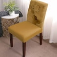 thumbnail image 2 of Dining Chair Covers Set of 8 Abstract Yellow Golden Marble Fluid Lines Stretch Parsons Chair Slipcovers Removable Washable Chair Cover Protector for Kitchen Dining Room Hotel, 2 of 5