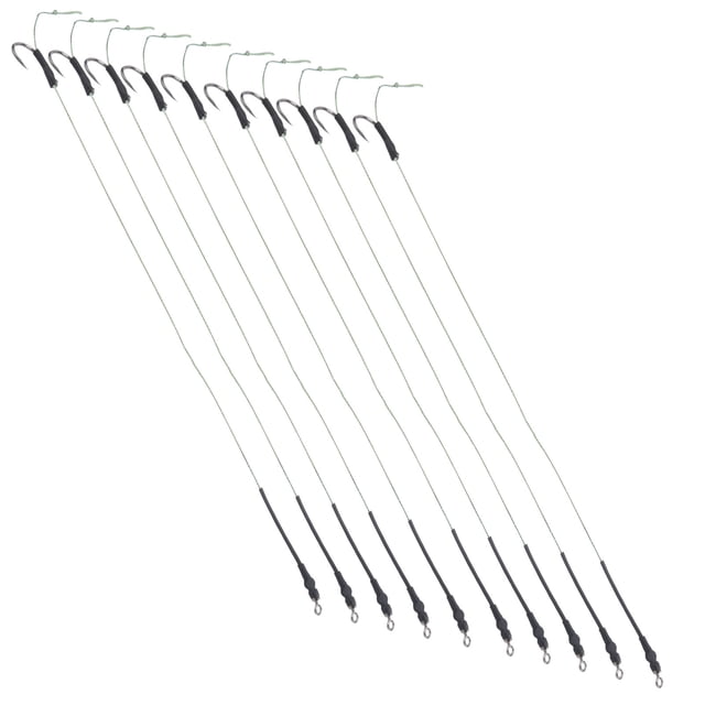 Fishing Hook Rigs, Strong Accessory Fishing Hair Rigs Bait Wire Hook 10Pcs Metal for Outdoor Fishing 11#,12#,13#,14#