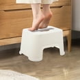 thumbnail image 3 of Amosfun White Plastic Step Stool for Bathroom Use with Nonslip Feet and Handle, 3 of 5
