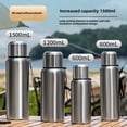 thumbnail image 2 of Botella térmica aislada de acero inoxidable 316 de alta gama para hombres y mujeres, botella de agua de gran capacidad, botella de acero completa grabada, 2 of 4