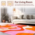 thumbnail image 2 of ODIKA 5'x7' Machine Washable Non-Slip Area Rug, Colorful Abstract with Swirls High Traffic Rug, Orange, 145356, 2 of 7