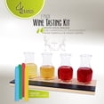 thumbnail image 2 of G Francis Wine Flight Tasting Set 2pk - 4 Slot Wooden Chalkboard with Glasses, 2 of 7