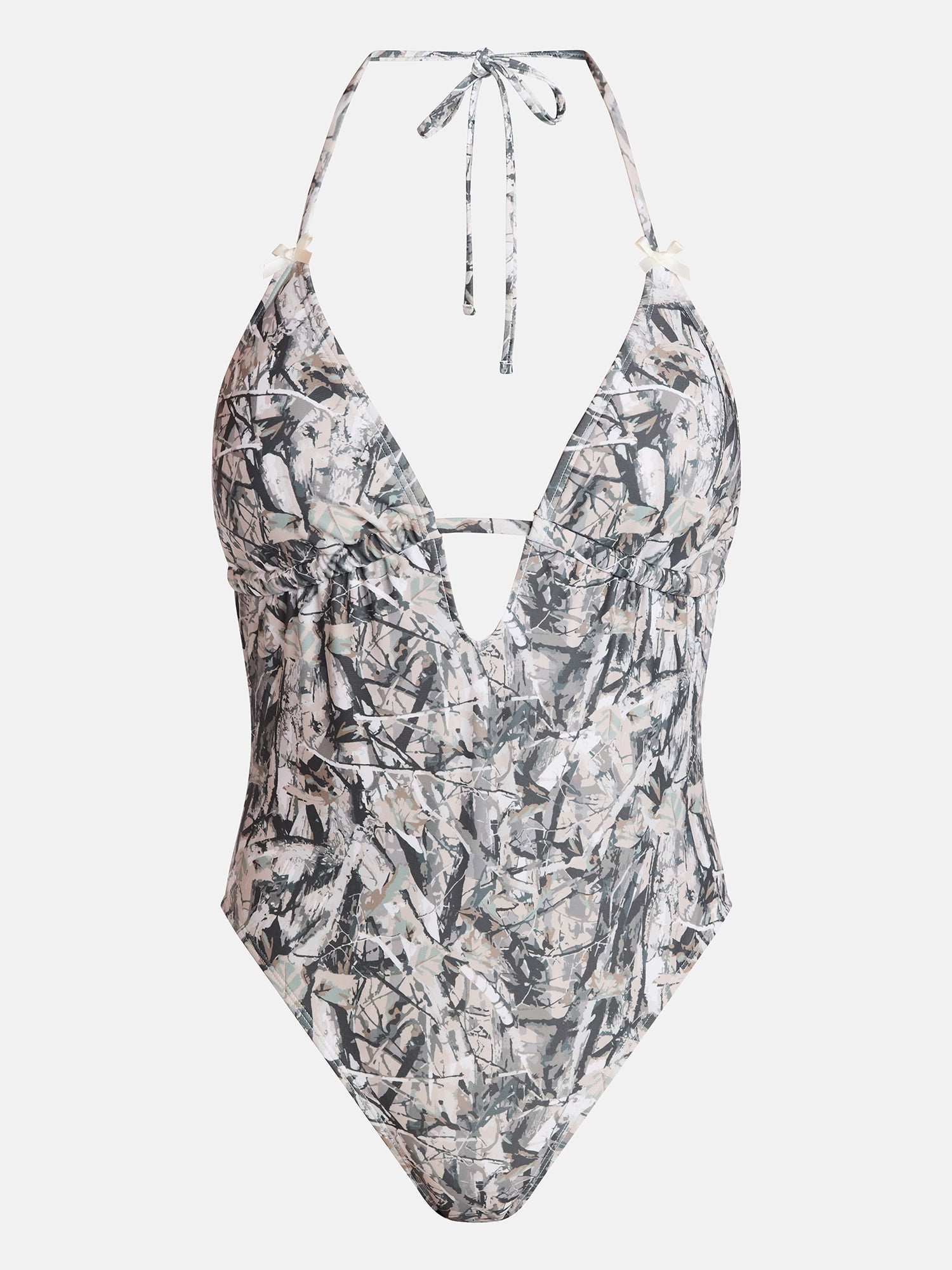No Boundaries Camo One Piece Swimsuit, Women's XXS-XXL