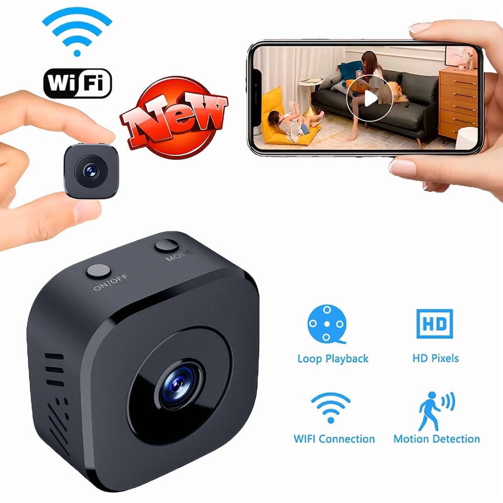 1080P Mini WiFi Security Camera Wireless Indoor Small Camera with Tamper Proof USB Charging App Control 2.4GHz for Home Pet Baby Monitor