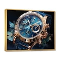thumbnail image 2 of Designart "Sapphire Timepiece Blue Luxury Watch I" Fashion Floater Framed Wall Art Print, 2 of 7