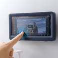 thumbnail image 3 of Organizador Caja de teléfono de pared Soporte de teléfono con pantalla táctil impermeable para baño (Azul) JShteea Libre de BPA, 3 of 8