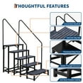 thumbnail image 3 of Garvee Portable 5-Step RV Stairs with Handrails in Black, Non-Slip Step Ladder for Travel Trailers, Campers, Hot Tubs and Poolside Use, 3 of 7