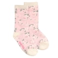 thumbnail image 2 of John Deere Toddler Girls' Non-Slip Grip Crew Socks Set Pink Cream Light Gray, 2 of 6