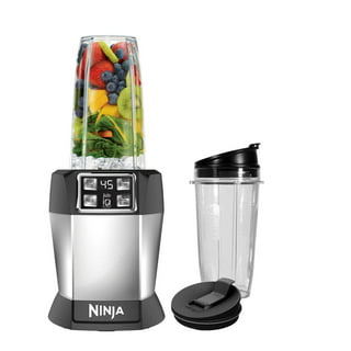  Ninja AMZ493BRN Compact Kitchen System, 1200W, 3 Functions for  Smoothies, Dough & Frozen Drinks with Auto-IQ, 72-oz.* Blender Pitcher, 40- oz. Processor Bowl & 18-oz. Single-Serve Cup, Grey: Home & Kitchen