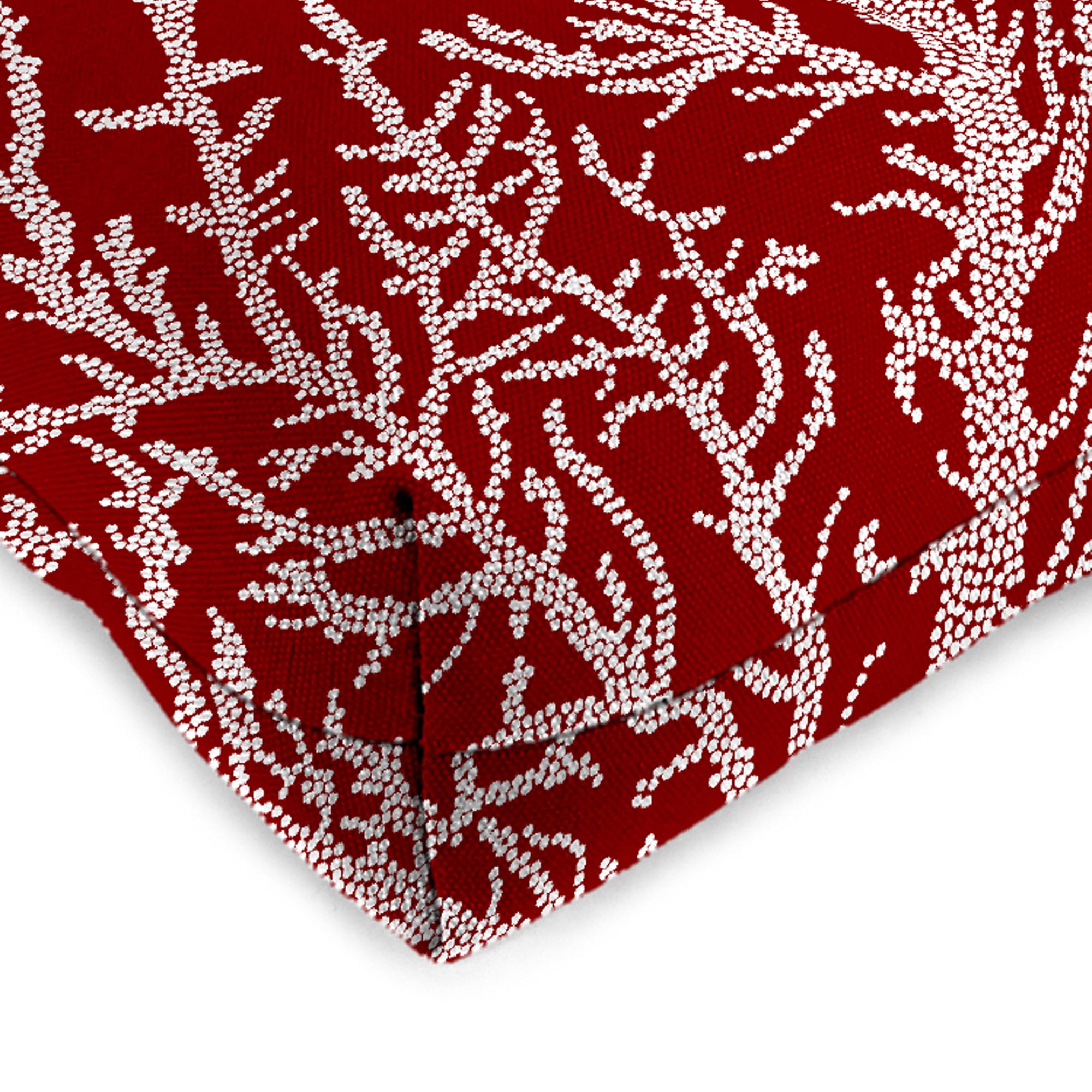 Jordan Manufacturing 18" x 18" Seacoral Red Nautical Square Tufted Contoured Outdoor Wicker Seat Cushion (2 Pack)