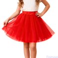 thumbnail image 2 of Fozruso Girls Tutu Skirt Girls Tutu Skirt With Elastic Waistband Layered Dance Skirt For Kids Party Performance And Play(Red), 2 of 6