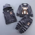 thumbnail image 2 of Zshosam Fall Baby Girl Clothes Toddler Girl Clothes Baby Outfits Long Sleeve+Pant Sets 2Pcs Little Girl Clothing,Grey 6-12 Months, 2 of 3