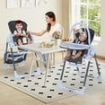 thumbnail image 2 of INFANS High Chair for Babies and Toddlers, Foldable Highchair with 7 Different Heights 4 Reclining Backrest Seat 3 Setting Footrest, Removable Tray Built-in Rear Wheels with Locks, 2 of 8