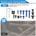 thumbnail image 3 of Tornillos para Parabrisas Unique Bargains, ajuste para la mayoría de las motocicletas, reemplazo para Yamaha, Kawasaki, BMW, Suzuki, Honda, Dirt Bike, Aluminio, Goma, Azul, 3 of 6