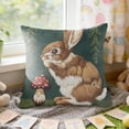 thumbnail image 4 of Uuiauoio Easter Home Decorations Garland Bunny Pillow Covers Floral Rabbit Throw Cushion Cover Decorative Pillows for Bed Couch Home Sofa Living Room Rustic Farmhouse Decor, 4 of 7