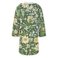 thumbnail image 5 of Women Robes Women's Fleece Plush Robe Long Warm Plush Bathrobe Loungewear Jacket Printed Comfort Robe Woman Flannel Pajamas, 5 of 5