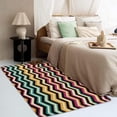 thumbnail image 4 of Zig Zag Multicolor Area Rug 6x9, Colorful Stripes Rugs for Living Room, Modern Geometric Carpet, Soft Non Slip Machine Washable Fluffy Easy Clean, for Bedroom Dining Room Floor Home Decor Rug Xsu&-28, 4 of 7