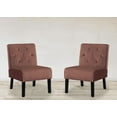 thumbnail image 2 of 2-Piece Living Room Accent Chair - Velvet Fabric & High Density Foam - Rose Style, 2 of 6