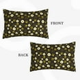 thumbnail image 3 of Binfone Honey Bees With Flowers Standard Size Pillowcase, Long Staple Pure Cotton Envelope Closure Pillow Cover (Pillow core not included),20"x30", 3 of 7