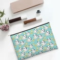 thumbnail image 6 of Zufioo Panda Bathing Print DuPont Paper Portable Toiletry Bag, 8.9x6.5 inch Zippered Hand-held Paper Cosmetic Bag Storage Tool Kit, 6 of 7