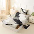 thumbnail image 2 of Homewish Modern Spiral Twin Sheets,Geometric Abstract Bedding,Cream,3-Piece,1 Fitted Sheet and 1 Pillowcase, 2 of 6