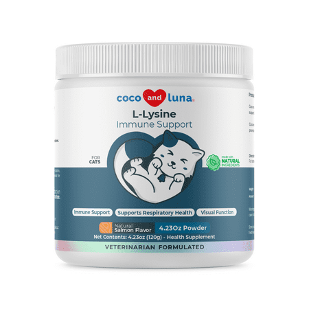 UPC: 0697478183702 | Coco and Luna L-Lysine for Cats – Immune Support – 4oz Powder (120g)