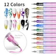 Nail Enhancement Tools 3D Paint Pen Nail Tracing Point Flower Pen Nail Brush DIY Nail Polish Pen