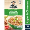 Quaker Instant Oatmeal, Apple & Cinnamon, 1.51 oz, 10 Packets