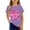 00#-Purple930, variant on Hienoo Girl's Birthday T-Shirt Letter Print Short Sleeve Crew Neck T Shirt Top, Sizes 3-4