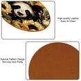 thumbnail image 5 of Panda 6PCS Round Coasters, Microfiber Leather Drink Coasters Set of 6, 11x11 cm/4.3x4.3 in Coaster for Drinks, Heat Cup Coasters, Table Coasters for Home and Office, 5 of 6