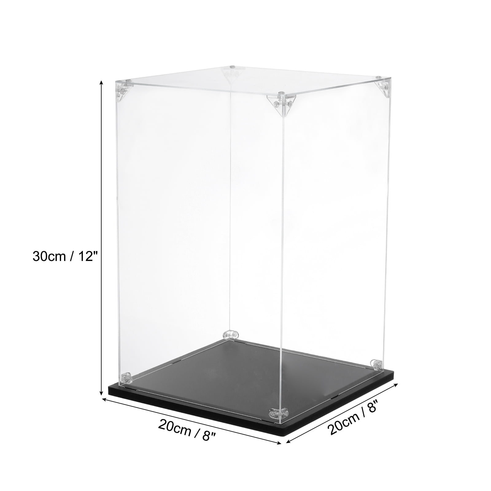 Unique Bargains Acrylic Display Cases Display Box Assemble Dustproof Box 8"x8"x12"