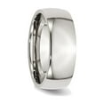thumbnail image 4 of Gem & Harmony Mens Chisel 8mm Stainless Steel Polished Wedding Band Ring for Men, 4 of 7