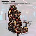 thumbnail image 2 of SCRAWLGOD Mushroom Butterfly Spot Print Black 4 Pieces Gaming Chair Covers with Armrest Covers Dustproof Scratch Resistant Gaming Chair Cover Set Elastic Computer Chair Seat Slipcovers, 2 of 7