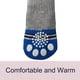 thumbnail image 3 of 4pcs Calcetines de Perro Tejidos Antideslizantes con Refuerzo de Goma Protector de Patas de Oso para Uso Interior, Gris + Azul, M, 3 of 7