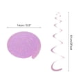 thumbnail image 2 of Uxcell 30Pcs Espirales Colgantes de Fiesta Rosa Láser con Gancho y Tira de Etiqueta, 2 of 6