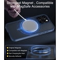 thumbnail image 4 of for iPhone 14 Plus / 15 Plus Case Compatible with MagSafe, Translucent Matte Shockproof Phone Case Cover - Blue, 4 of 7