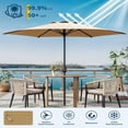 thumbnail image 3 of Bingirl 7.5 ft Outdoor Patio Umbrella 6 Sturdy Ribs Non-Lighted (Tan), 3 of 7