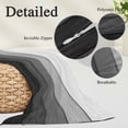 thumbnail image 6 of Black Grey Ombre Standard Size Pillow Cover, Pillowcase Protectors with Zipper, Breathable Decorative Throw Pillow Case Cover, Farmhouse Vintage Wooden Striped Pillow Shams for Couch Sofa 20x26Inch, 6 of 8