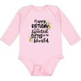thumbnail image 3 of Inktastic Happy Birthday to the Sweetest Sister in the World Girls Long Sleeve Baby Bodysuit, 3 of 5