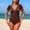 Coffee, variant on Women One Piece Swim Dress Belly Control Swimsuits Slimming Mesh Sheer Sarong Wraps Bathing Suit Bikini Swimsuit